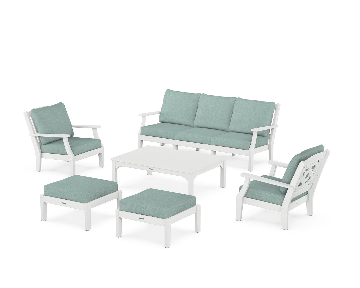 Chinoiserie 6-Piece Lounge Sofa Set