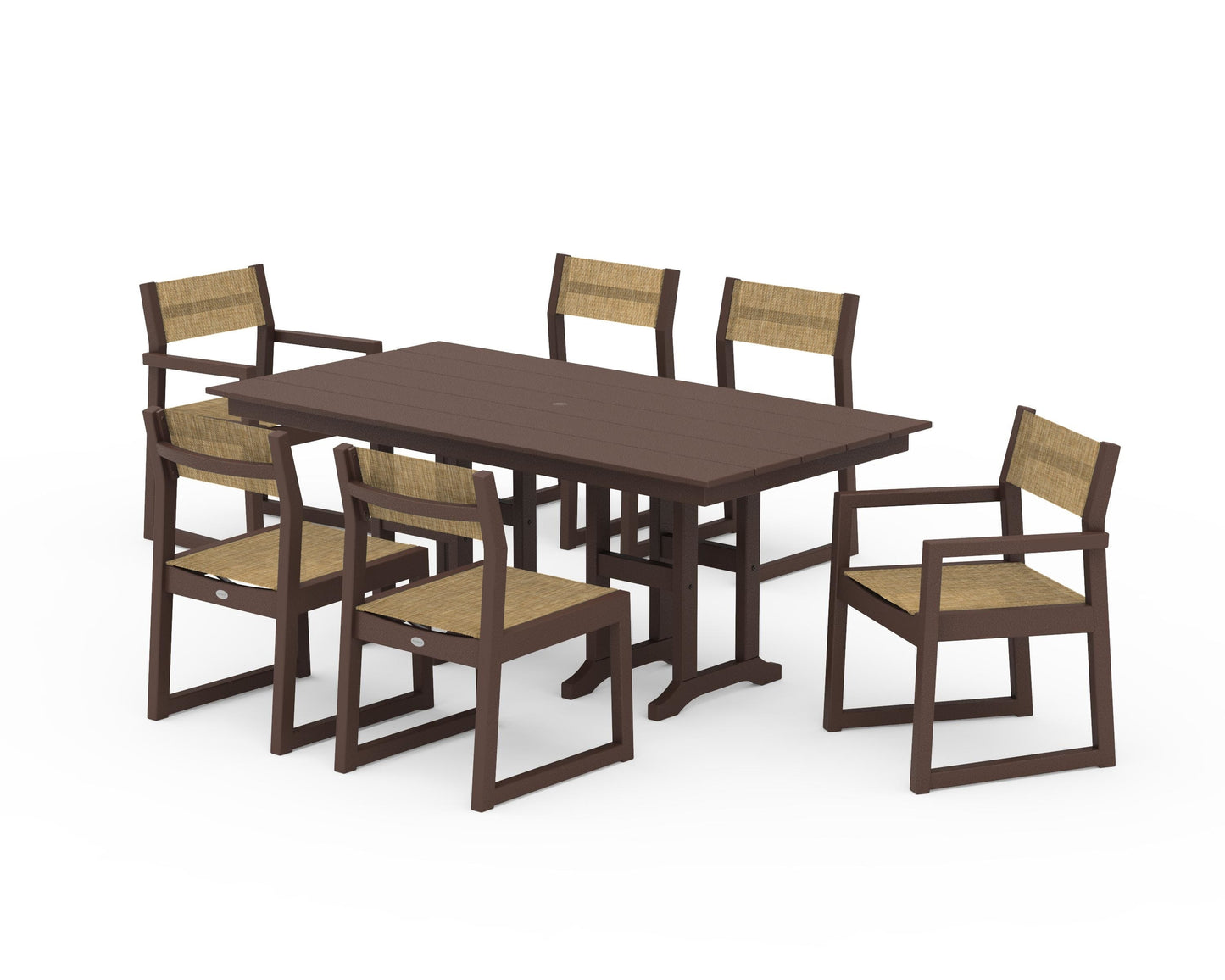 EDGE Sling 7-Piece Farmhouse Dining Set