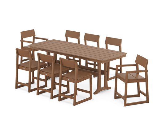 EDGE 9-Piece Counter Set with Trestle Legs