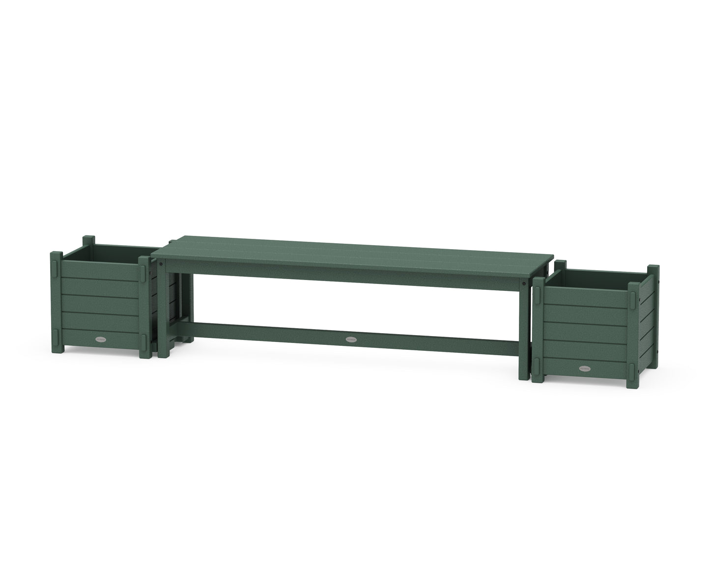 60" Nautical Straight Planter Bench Set