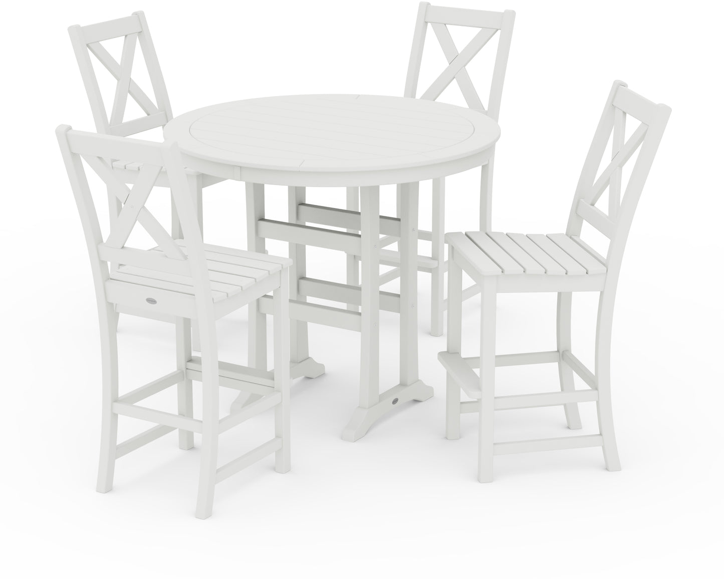 Braxton 5-Piece Nautical Trestle Arm Chair Bar Set