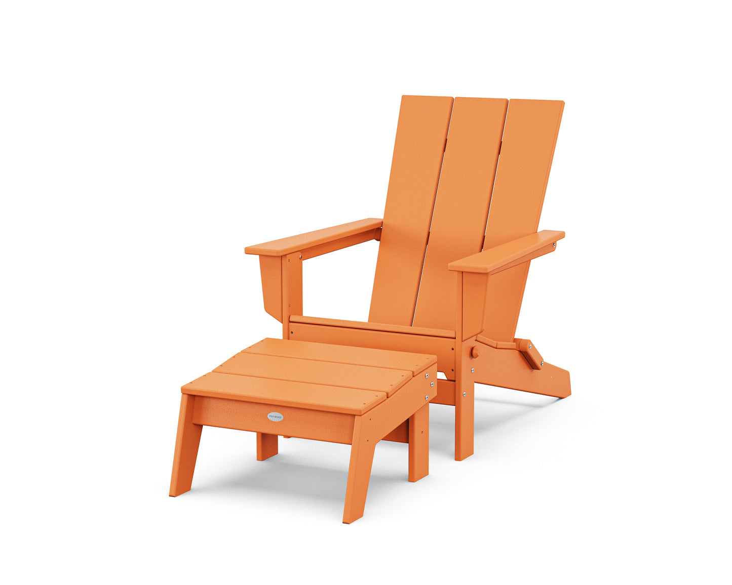 Modern Studio Folding Adirondack Chair with Ottoman