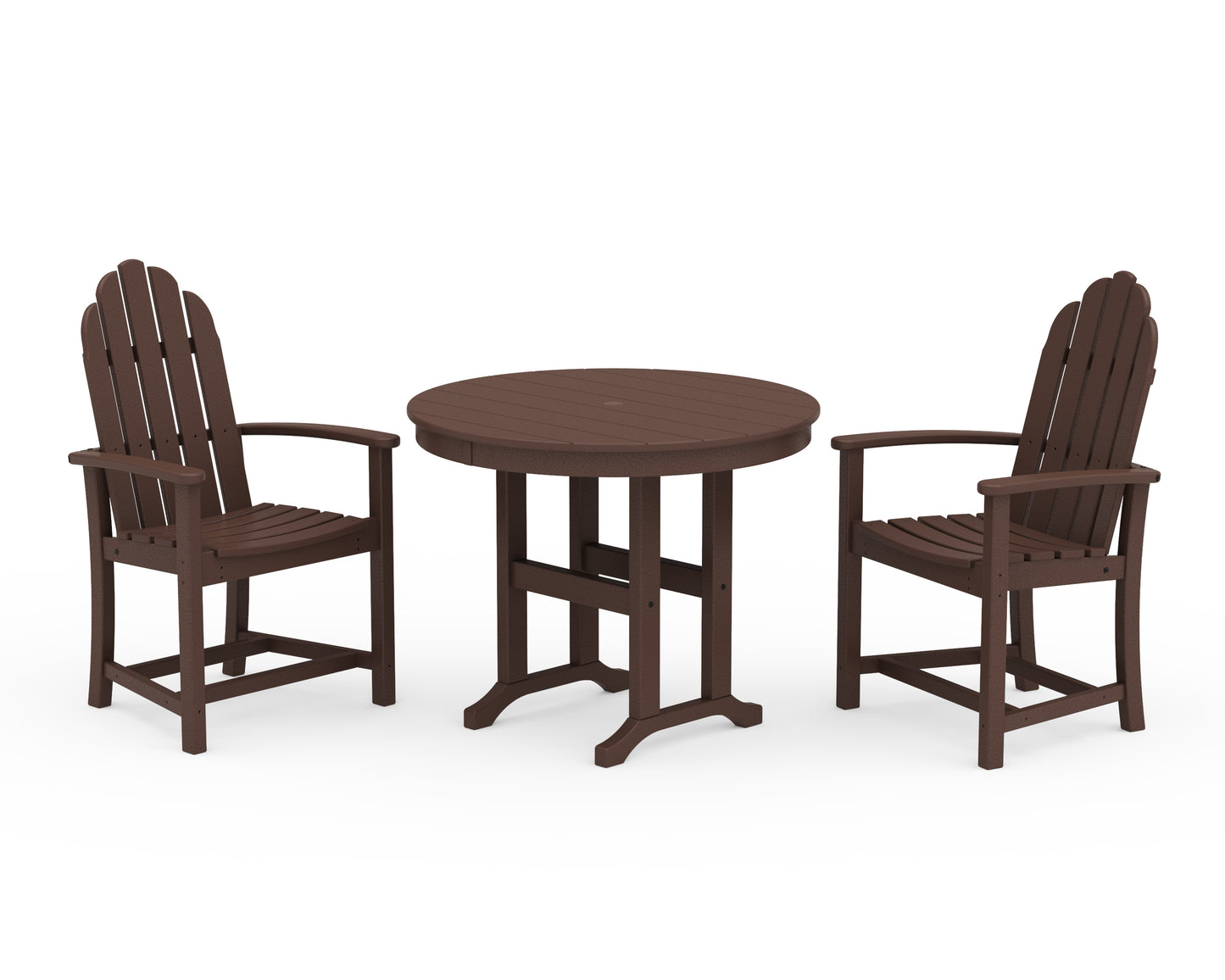Classic Adirondack 3-Piece Round Dining Set