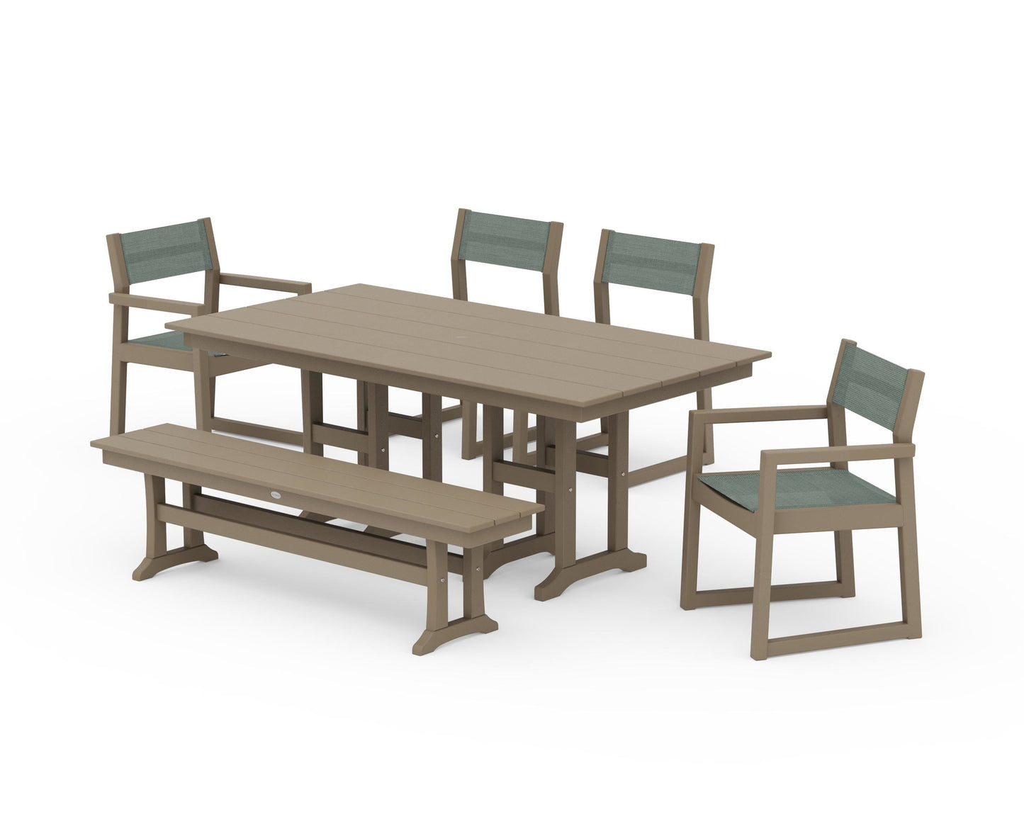 EDGE Sling 6-Piece Farmhouse Dining Set