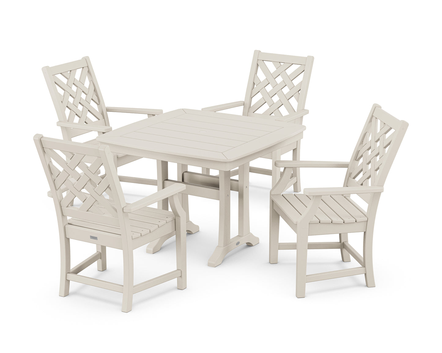 Wovendale 5-Piece Dining Set with Trestle Legs