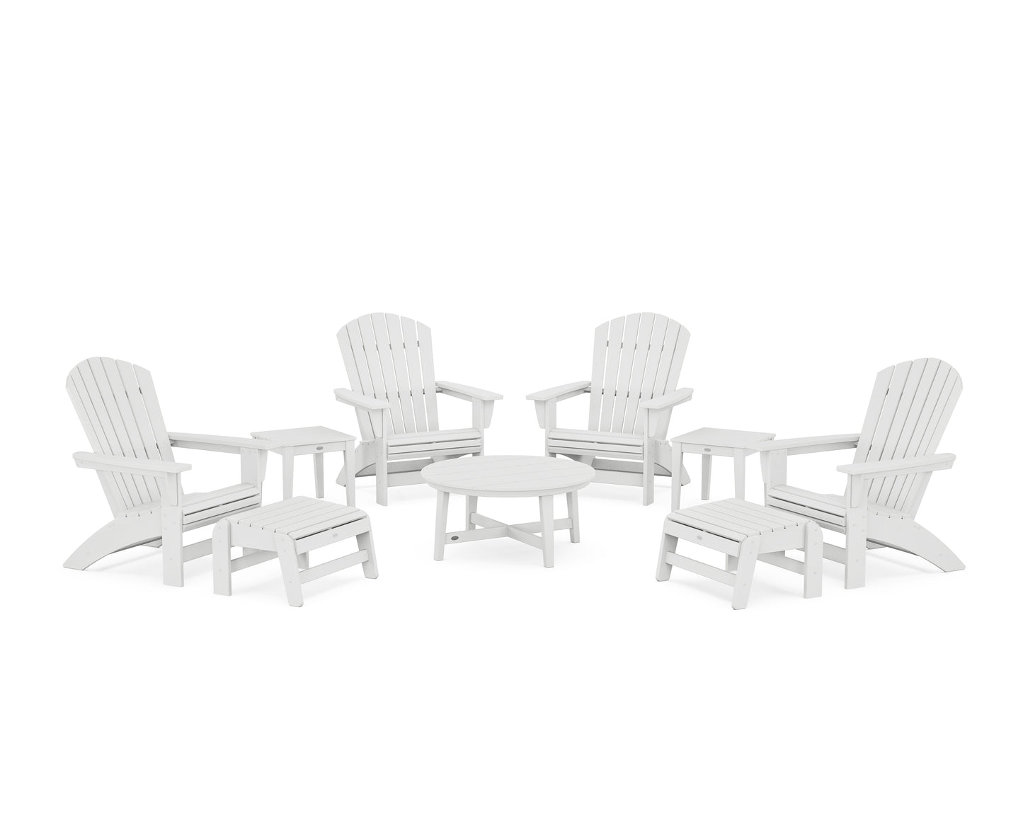 Nautical Grand Adirondack 9-Piece Conversation Set