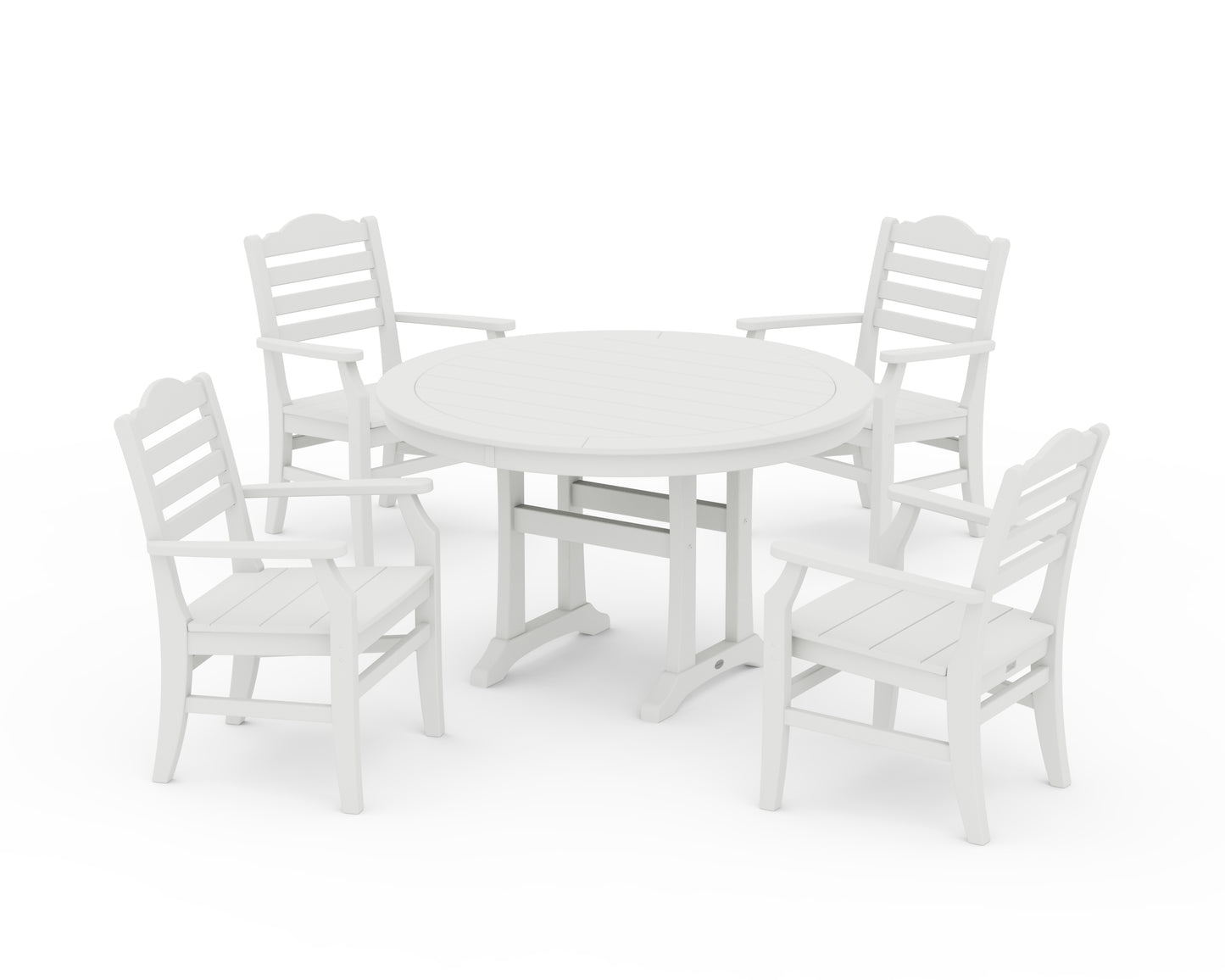Savannah 5-Piece Round Dining Set with Trestle Legs