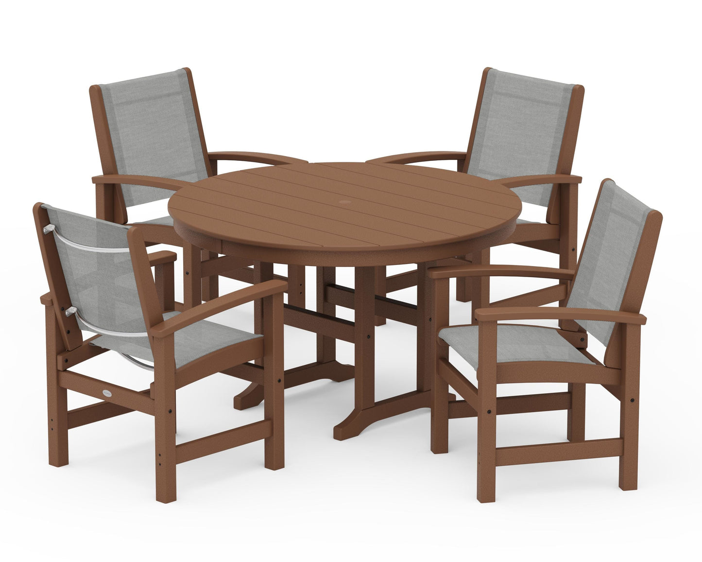 Coastal 5-Piece Round Farmhouse Dining Set
