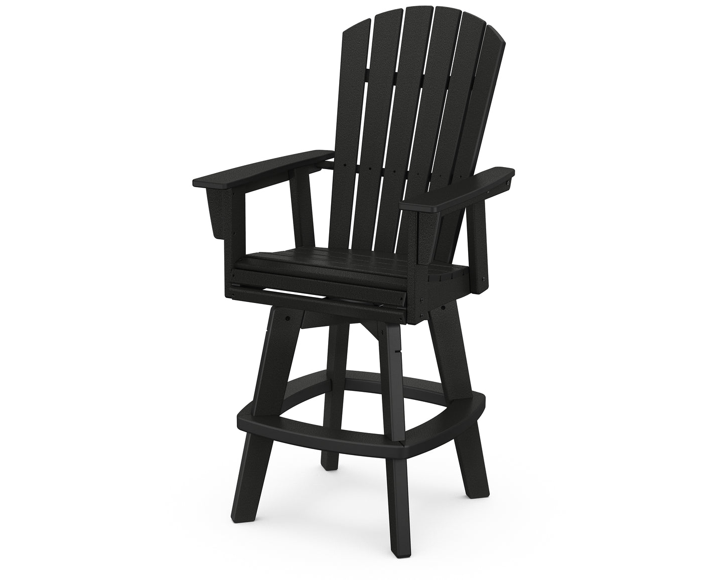 Nautical Curveback Adirondack Swivel Bar Chair