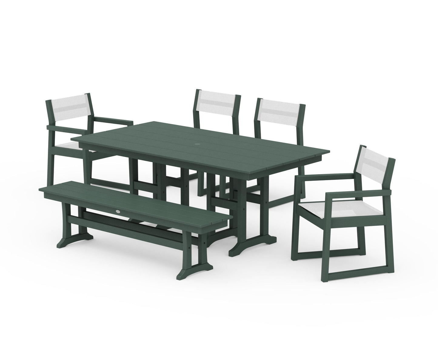 EDGE Sling 6-Piece Farmhouse Dining Set