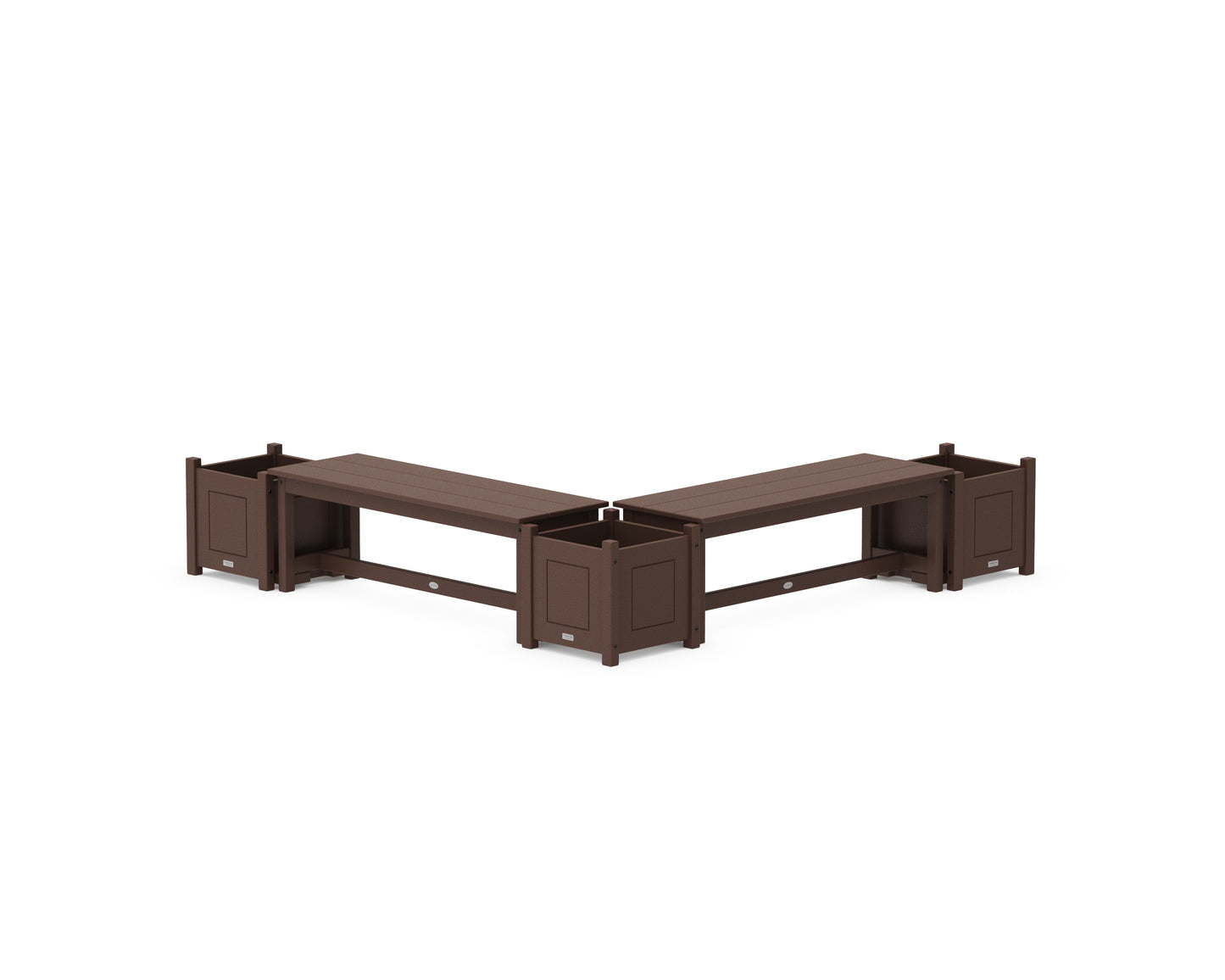 48" Country Living L- Shaped Planter Bench Corner Set