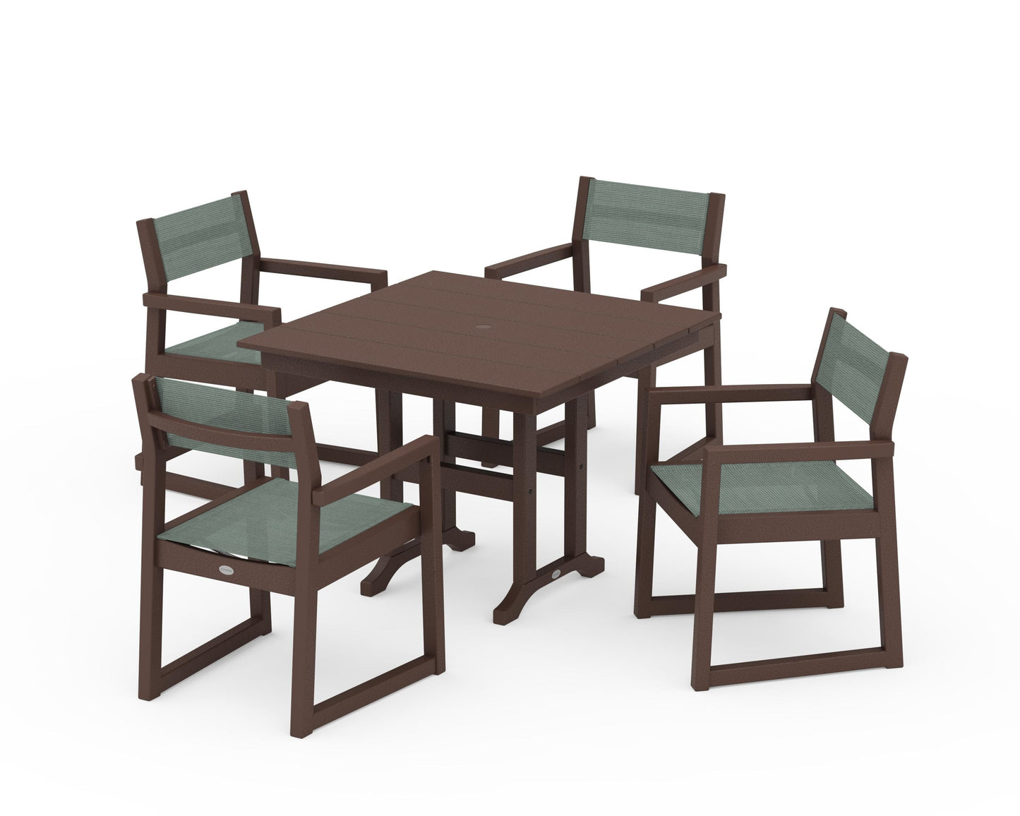 EDGE Sling Arm Chair 5-Piece Farmhouse Dining Set