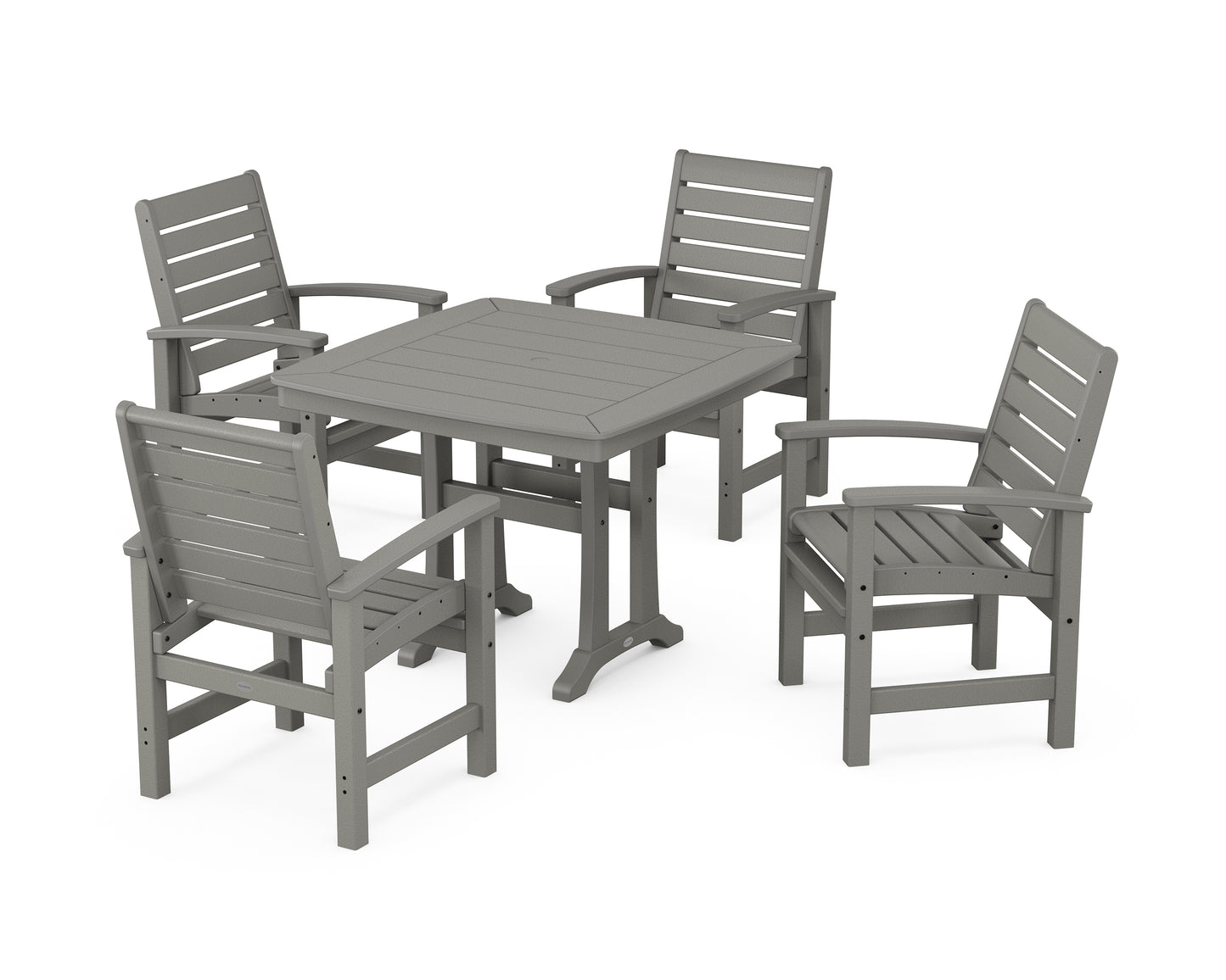 Signature 5-Piece Dining Set with Trestle Legs