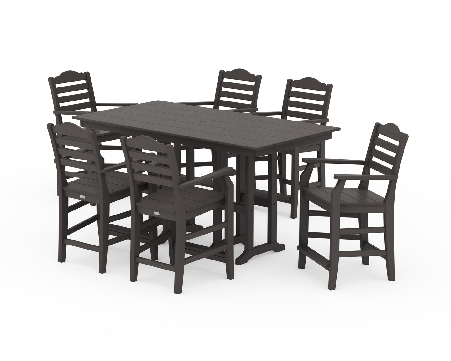 Savannah Arm Chair 7-Piece Farmhouse Counter Set