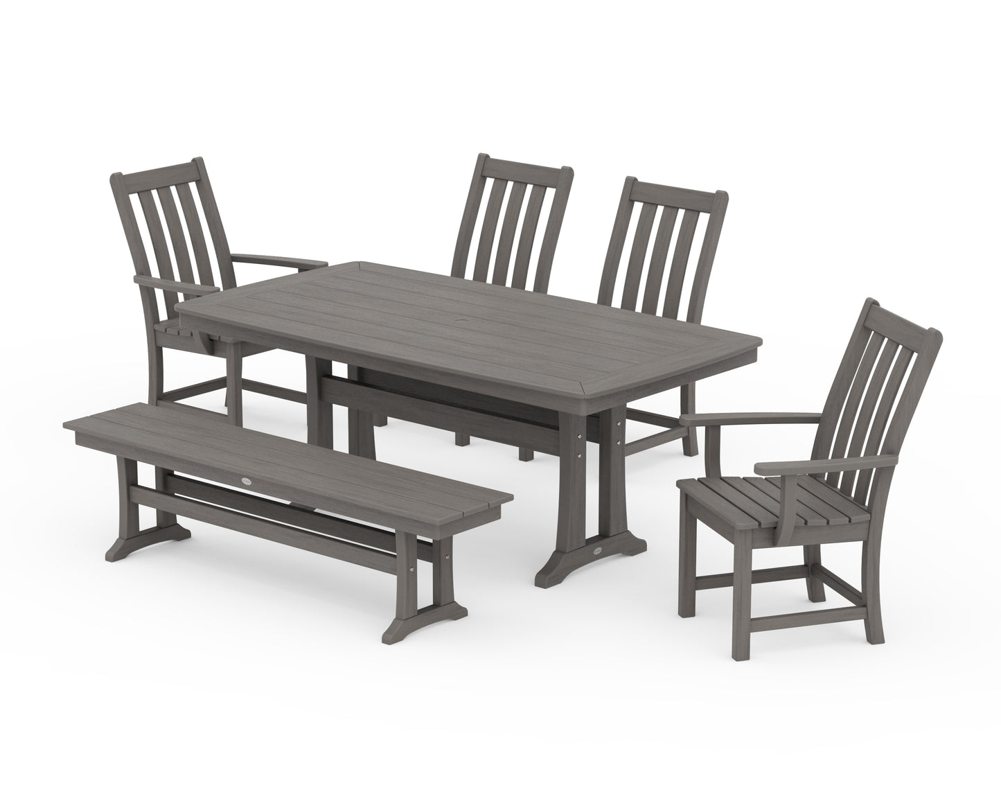 Vineyard 6-Piece Dining Set with Trestle Legs
