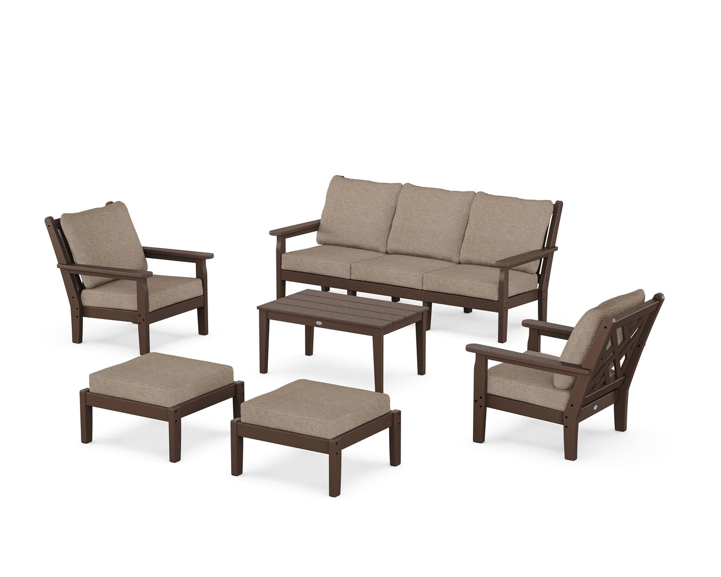 Chippendale 6-Piece Lounge Sofa Set