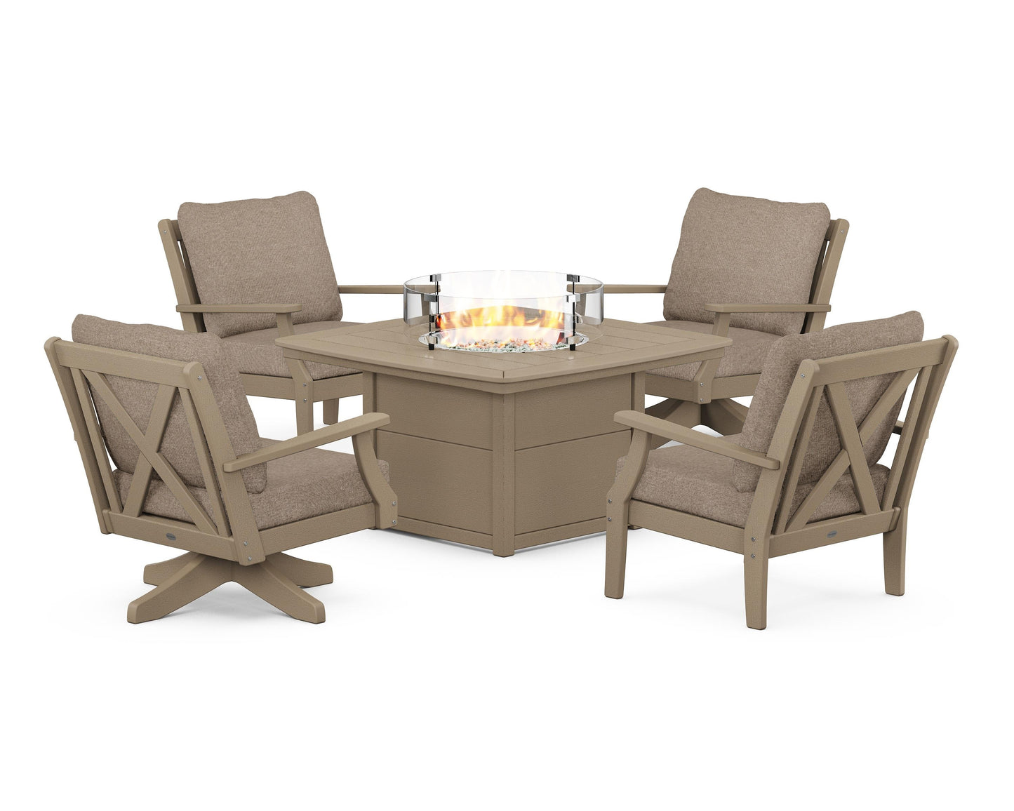 Braxton 5-Piece Deep Seating Set with Fire Table