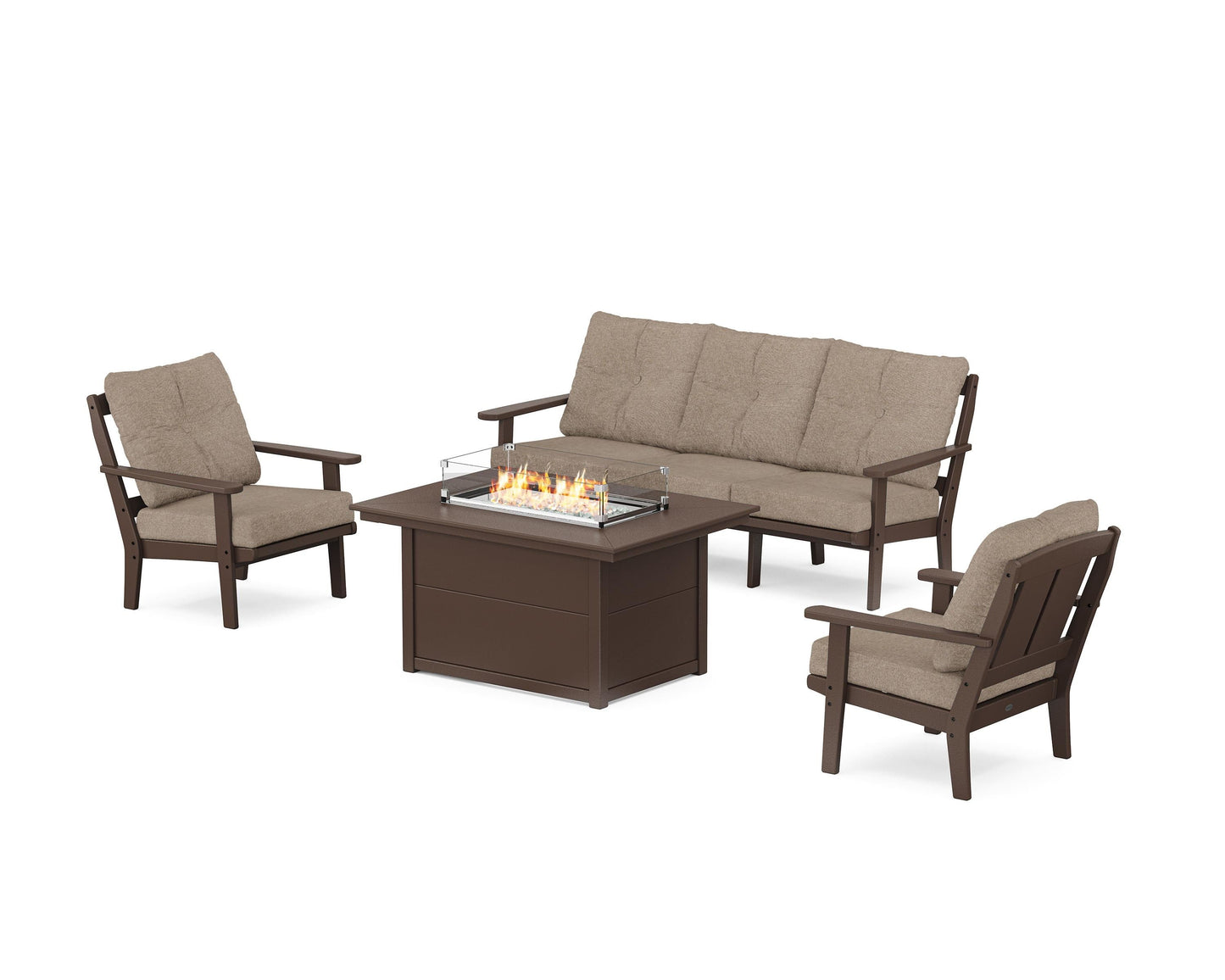 Mission Deep Seating Fire Pit Table Set