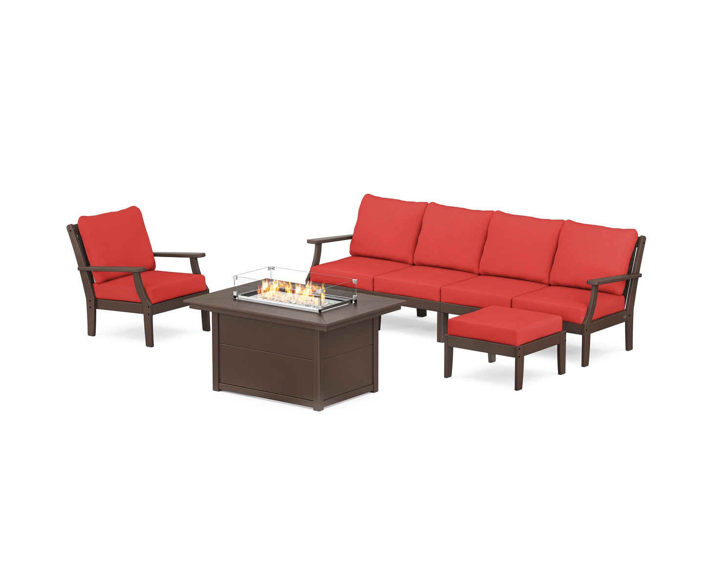Braxton Sectional Lounge and Fire Pit Set