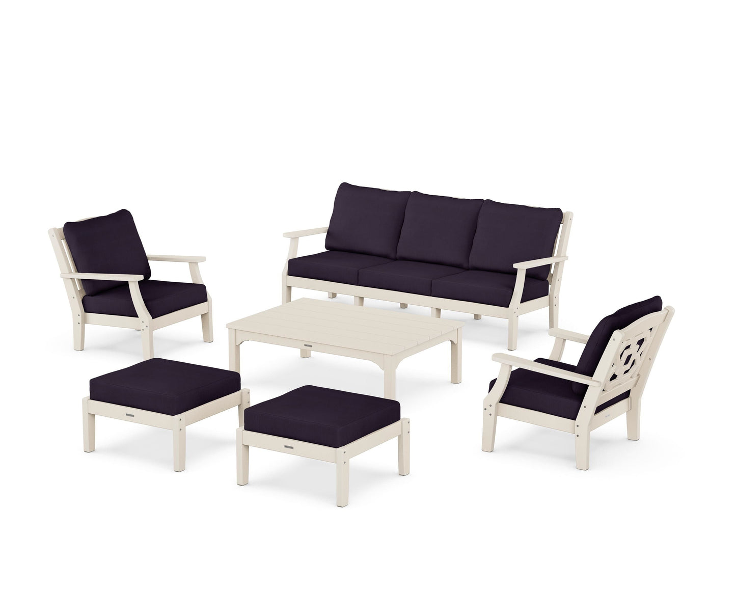 Chinoiserie 6-Piece Lounge Sofa Set