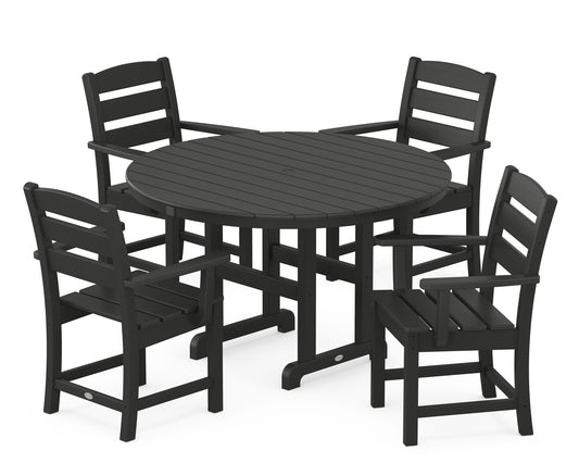 Lakeside 5-Piece Round Farmhouse Dining Set