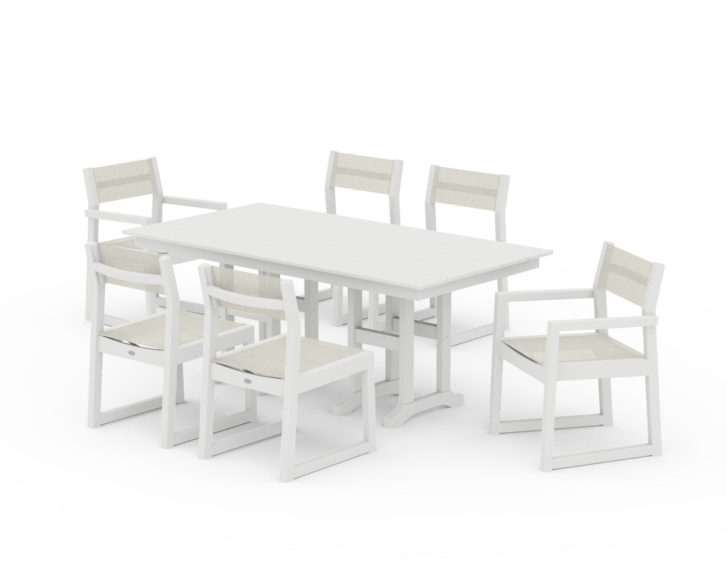 EDGE Sling 7-Piece Farmhouse Dining Set