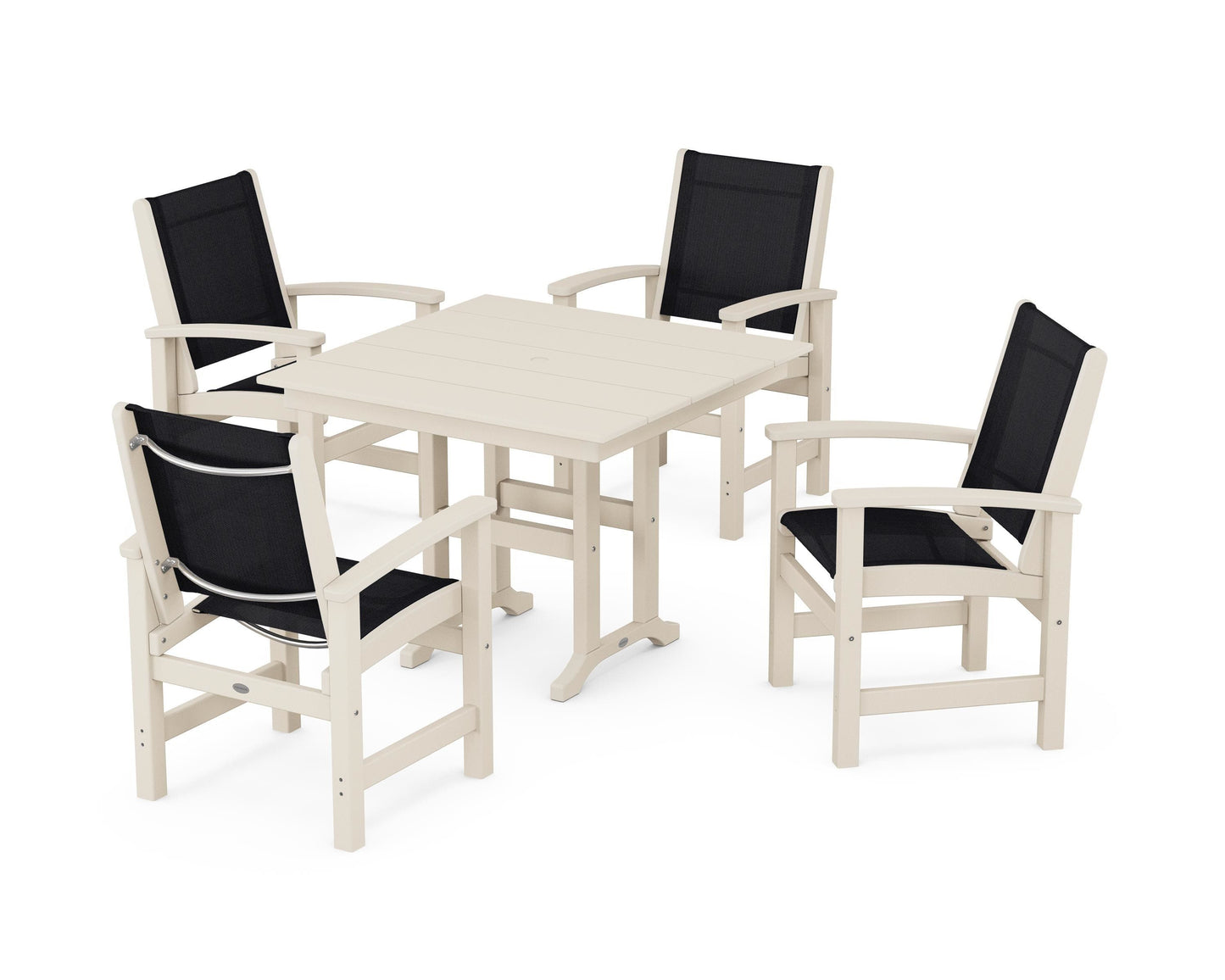 Coastal 5-Piece Farmhouse Dining Set