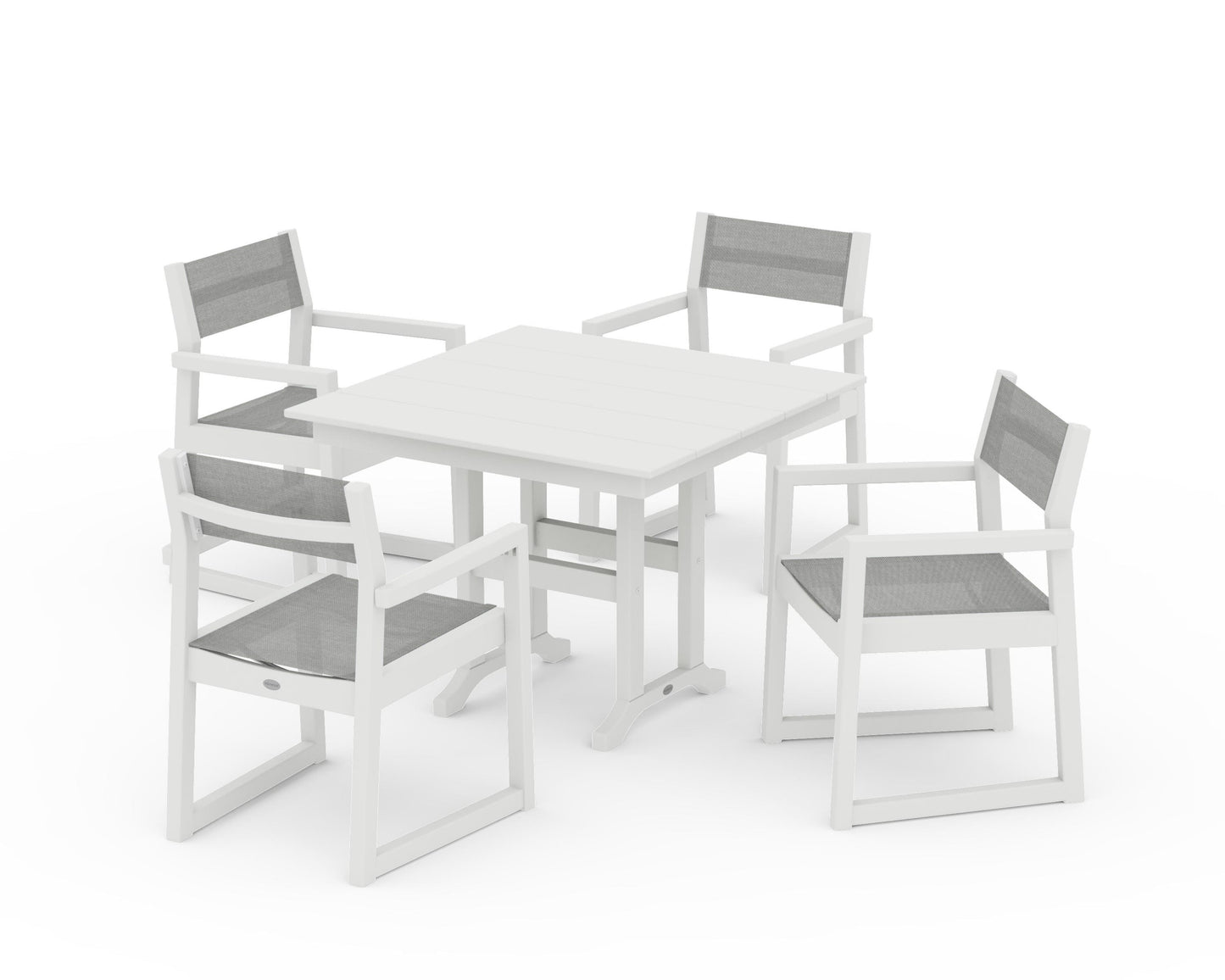 EDGE Sling Arm Chair 5-Piece Farmhouse Dining Set
