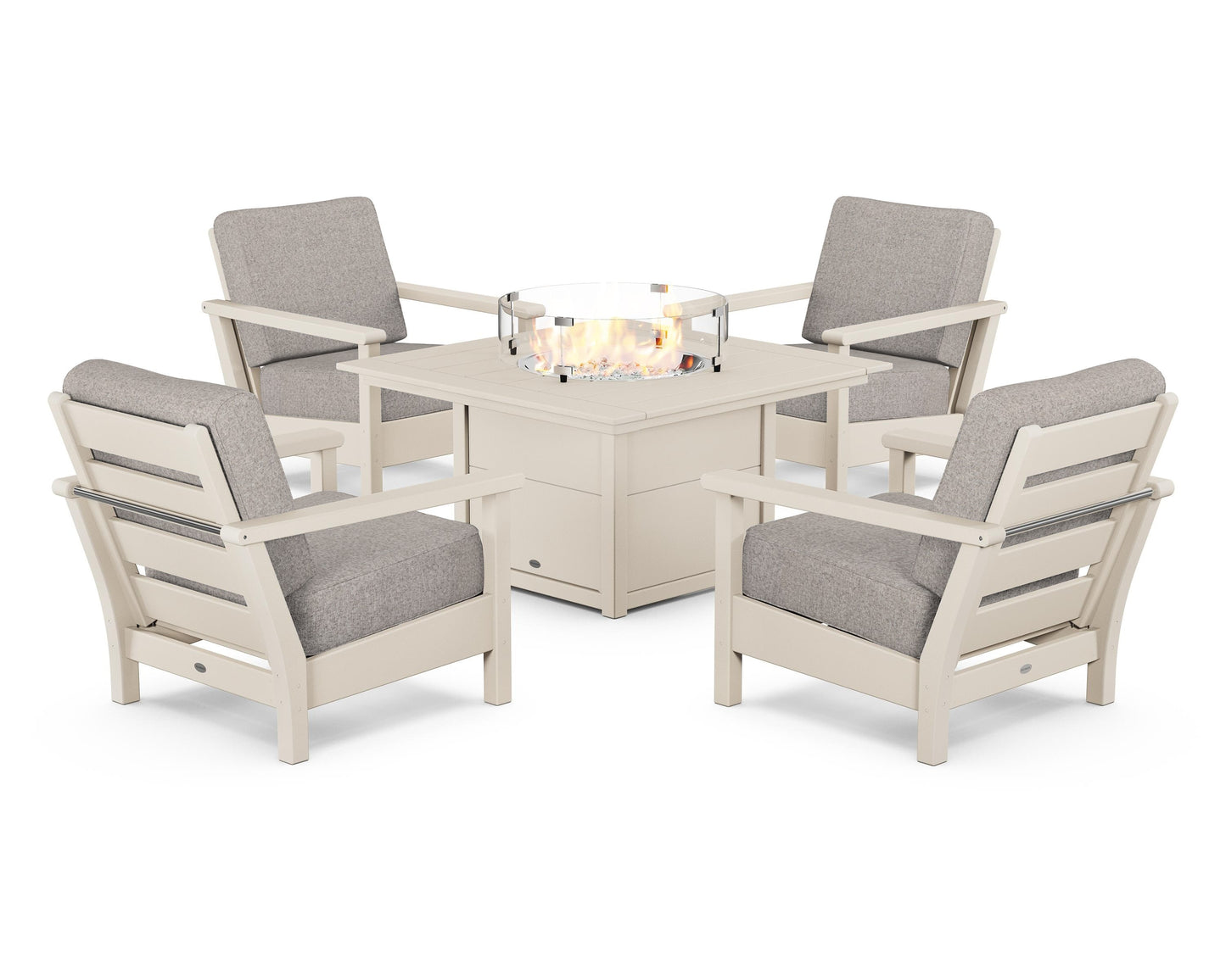 Harbour 5-Piece Conversation Set with Fire Pit Table