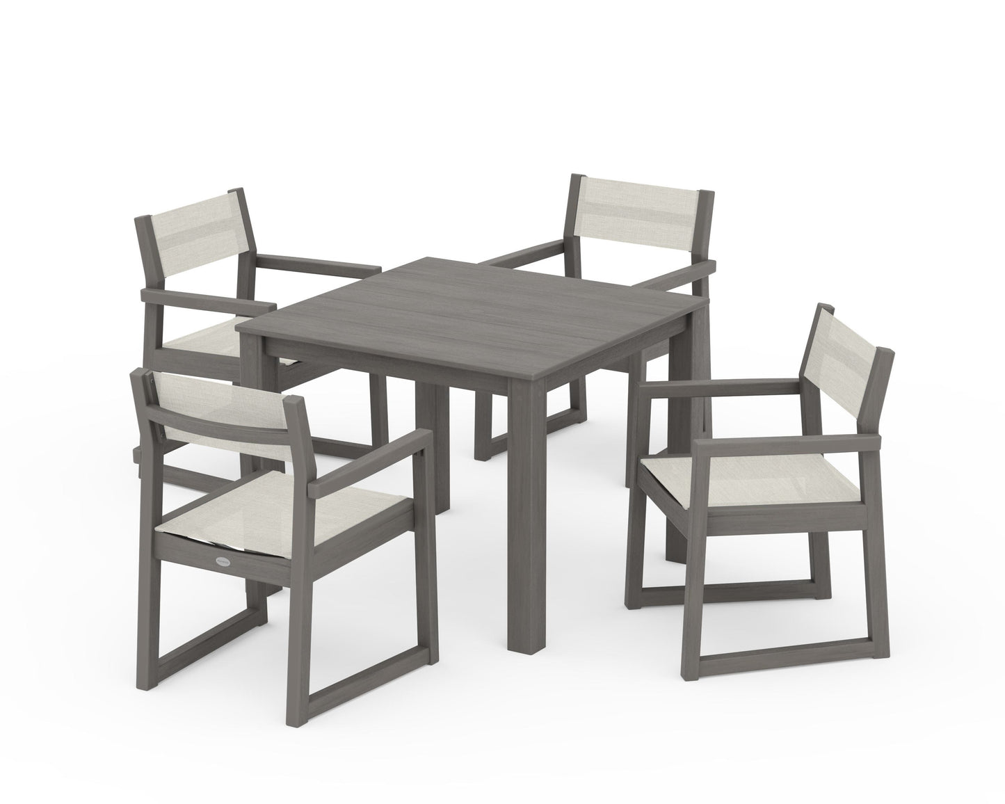 EDGE Sling Arm Chair 5-Piece Parsons Dining Set