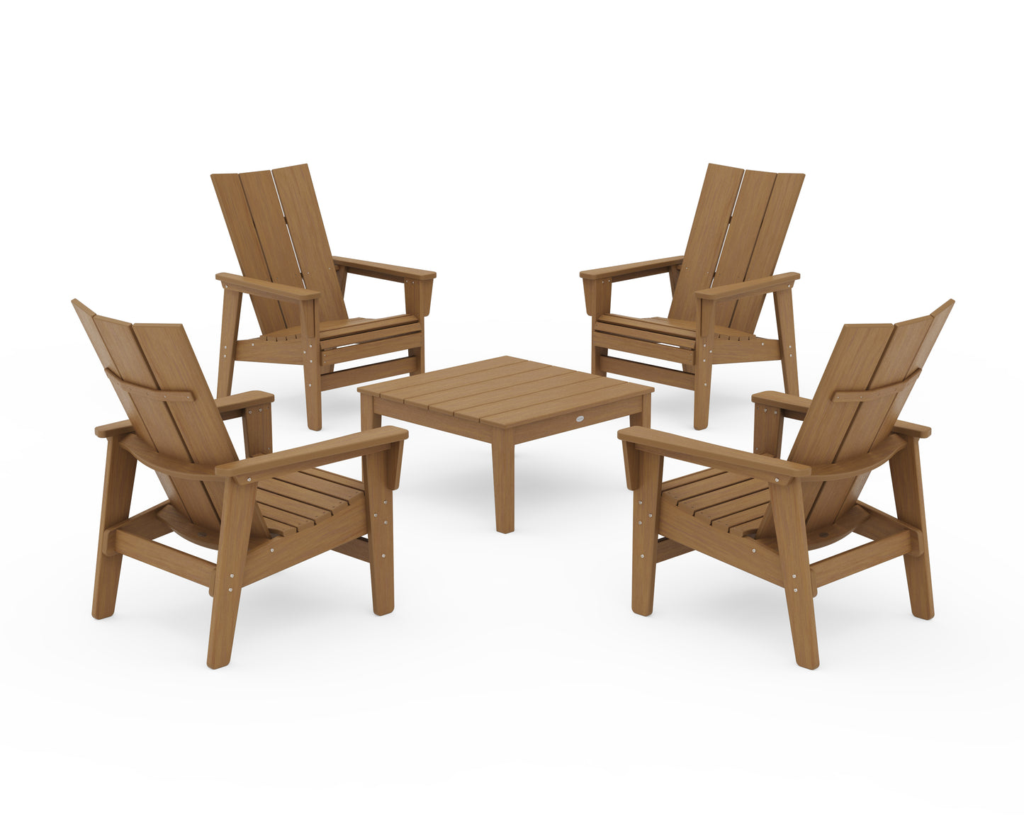 5-Piece Modern Grand Upright Adirondack Chair Conversation Group