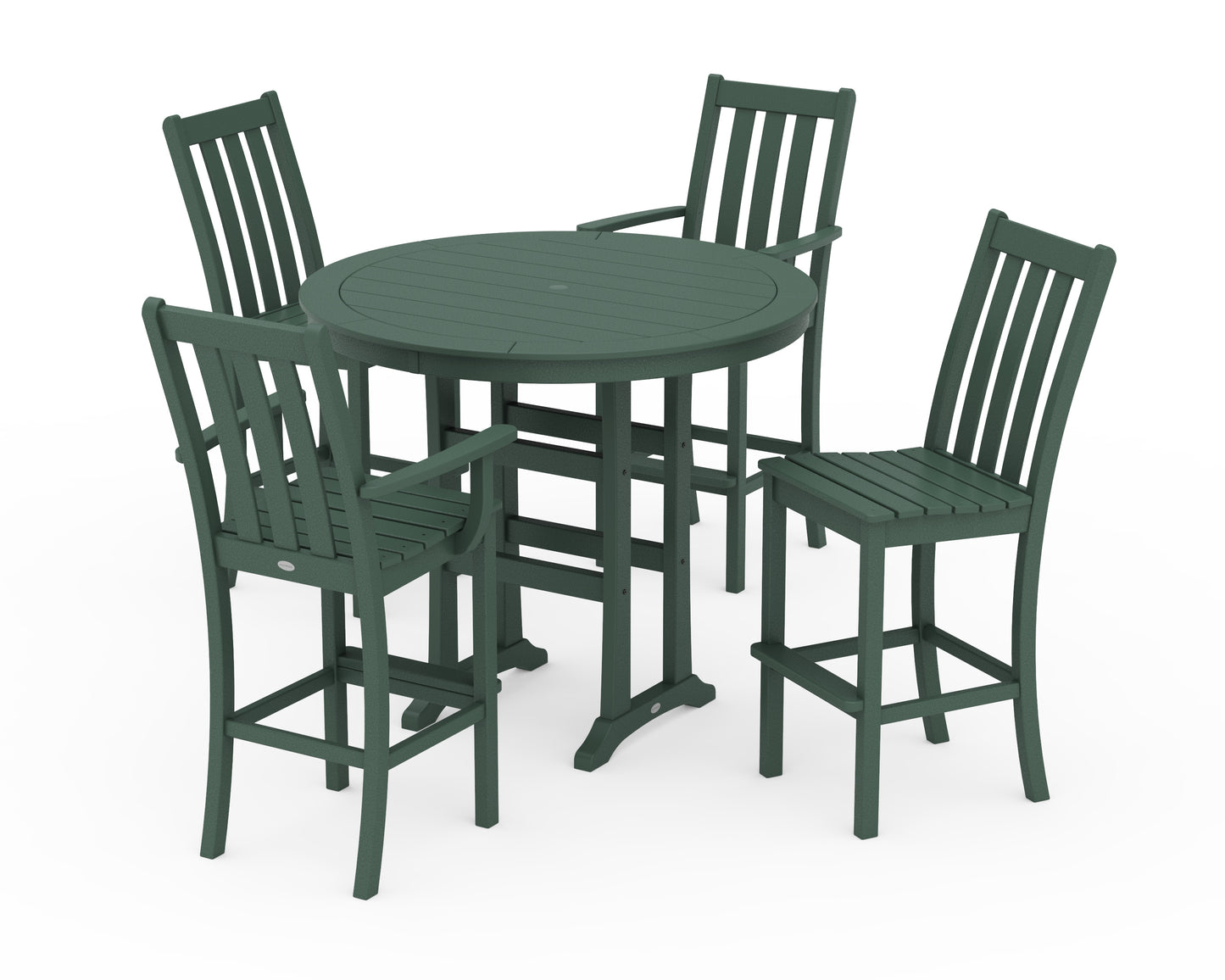 Vineyard 5-Piece Nautical Trestle Bar Set