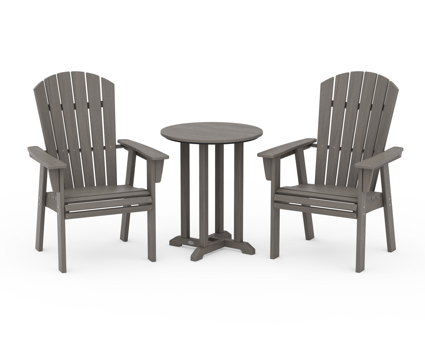 Nautical Adirondack 3-Piece Round Bistro Dining Set