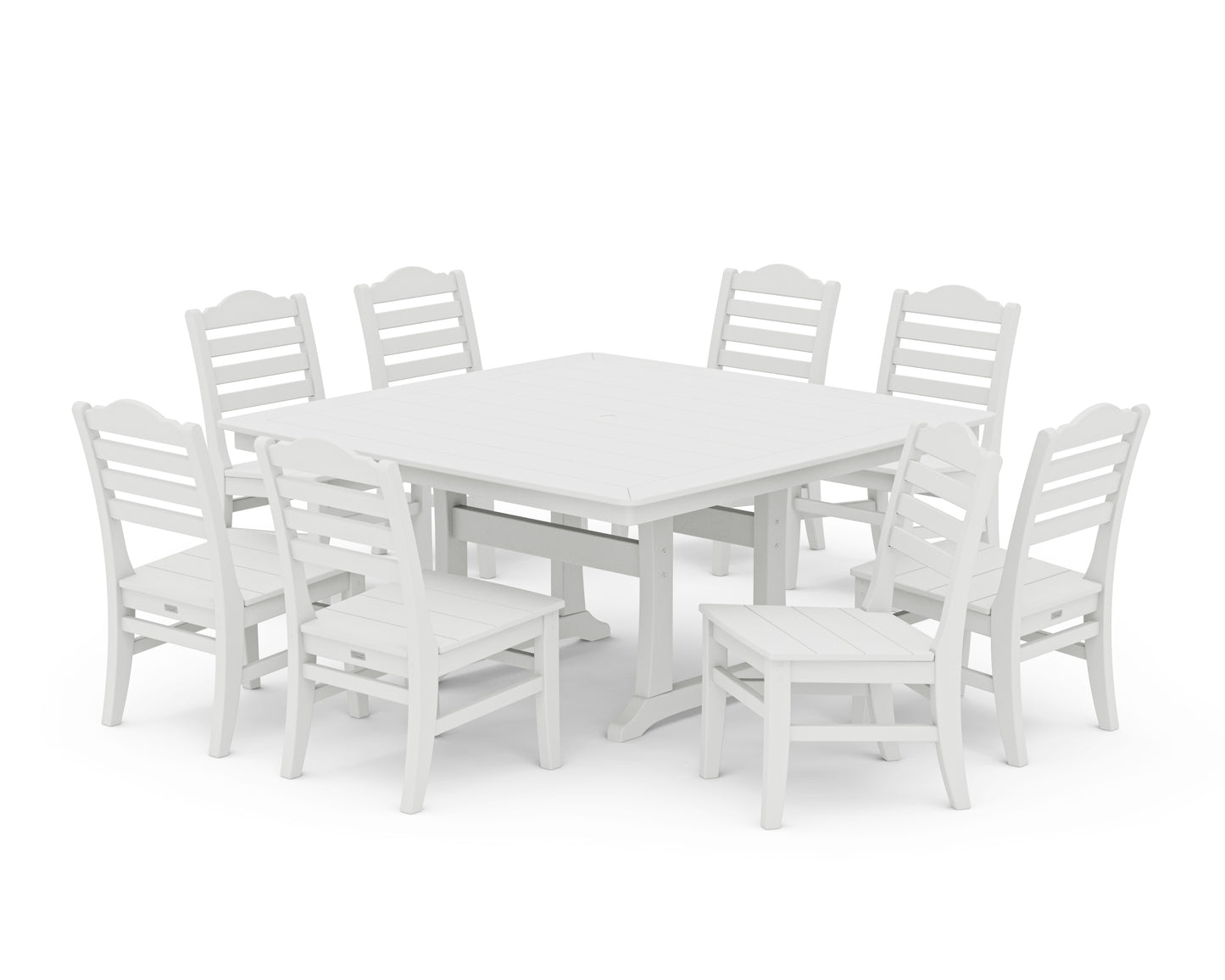 Savannah Side Chair 9-Piece Square Dining Set with Trestle Legs