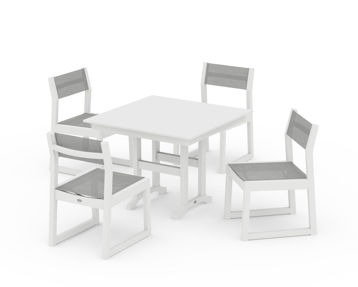 EDGE Sling Side Chair 5-Piece Farmhouse Dining Set