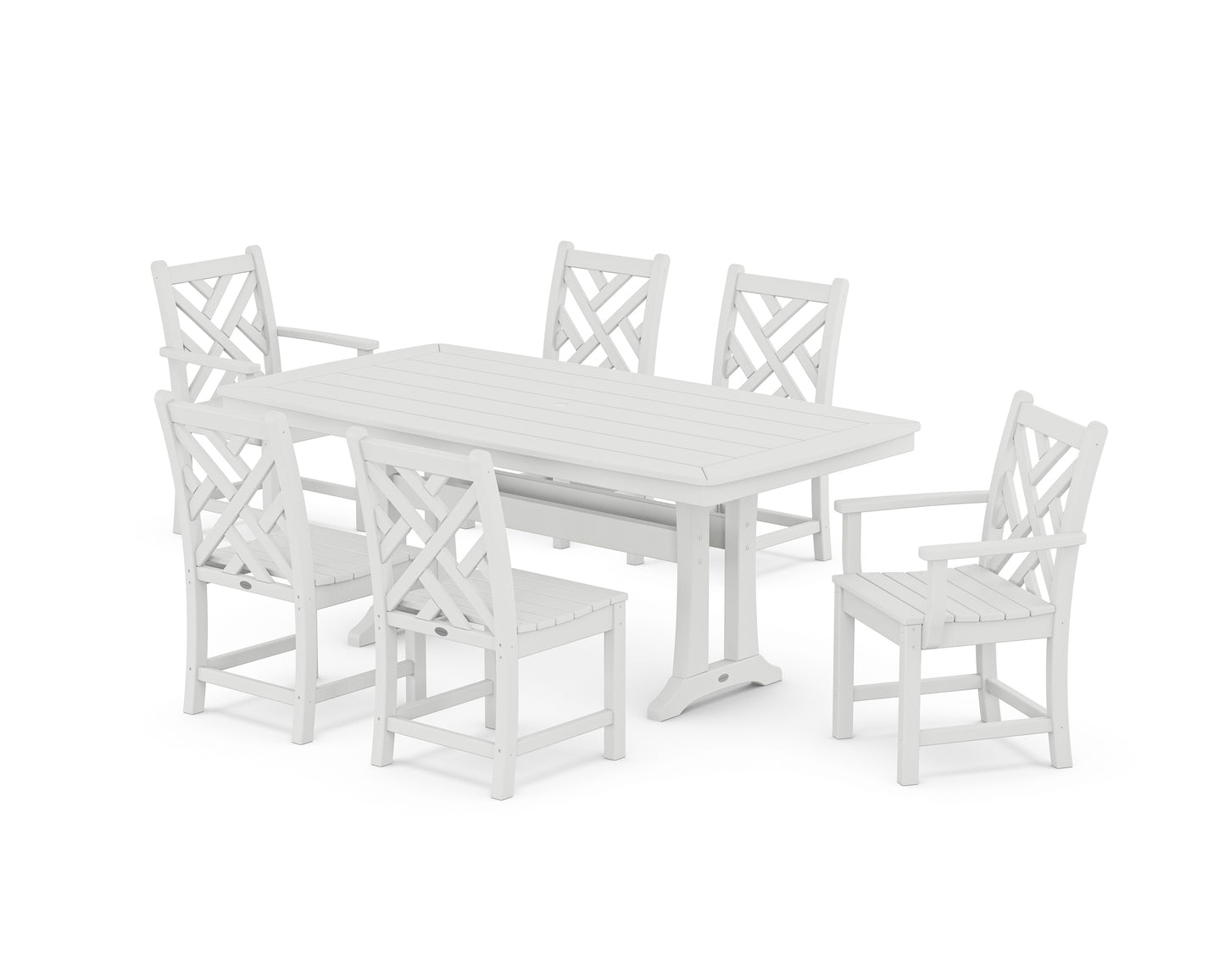 Chippendale 7-Piece Dining Set with Trestle Legs