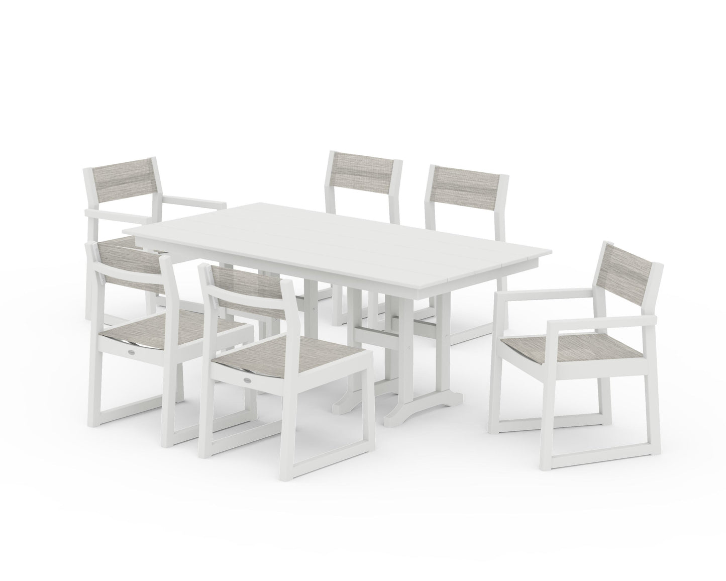EDGE Sling 7-Piece Farmhouse Dining Set