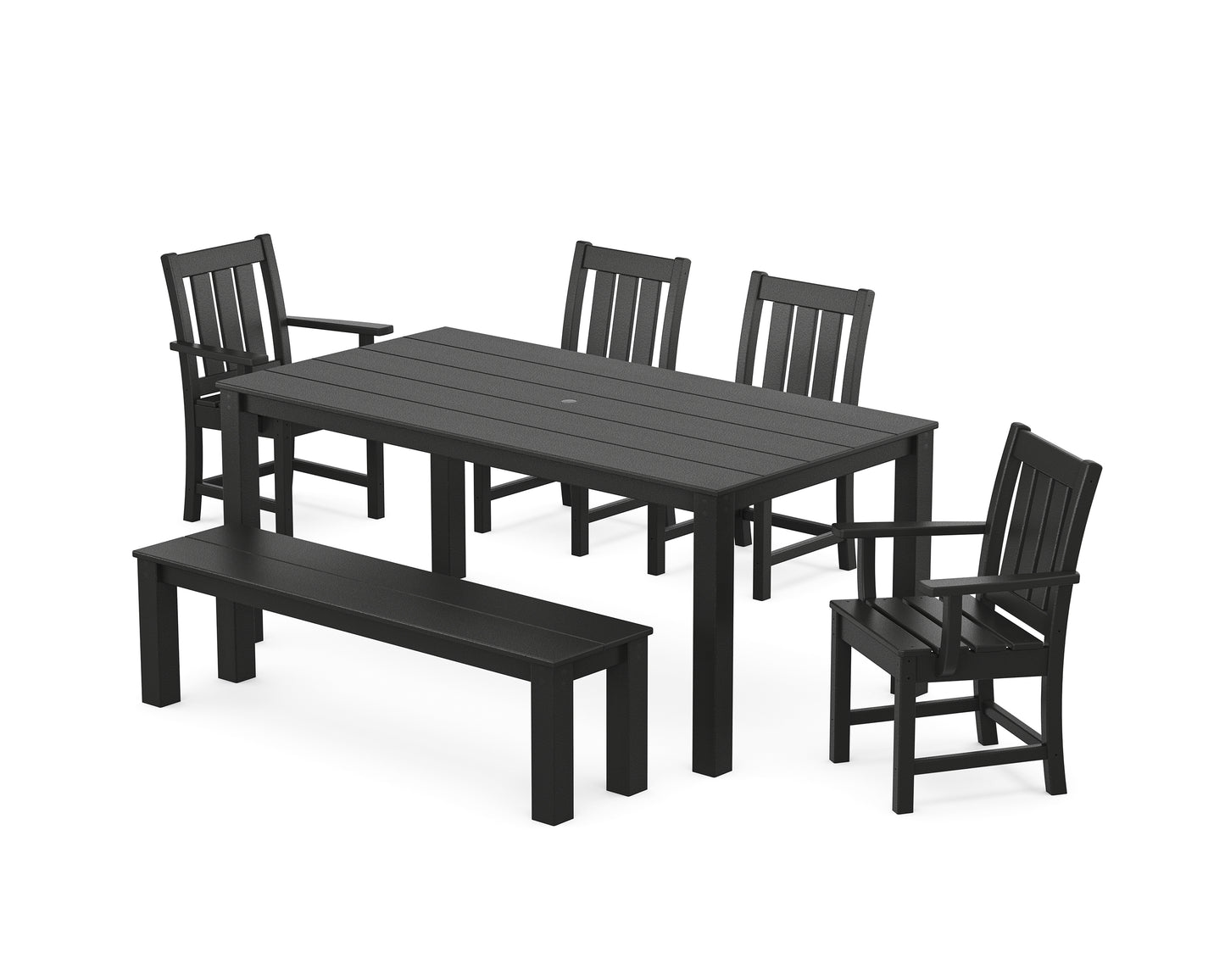 Oxford 6-Piece Parsons Dining Set with Bench