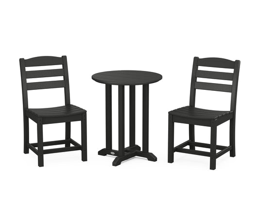 La Casa Cafe Side Chair 3-Piece Round Bistro Dining Set