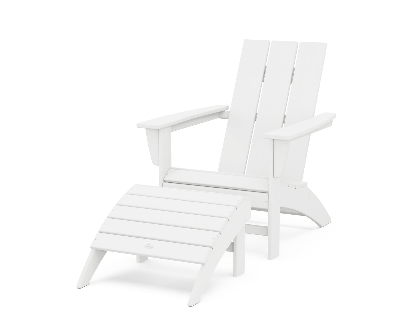 Modern Adirondack Chair 2-Piece Set with Ottoman