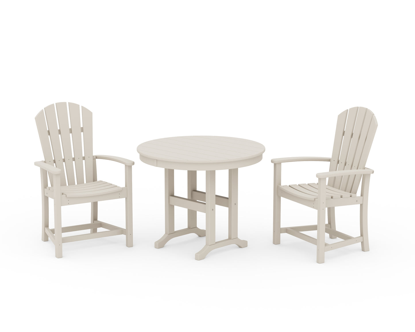 Palm Coast 3-Piece Round Farmhouse Dining Set