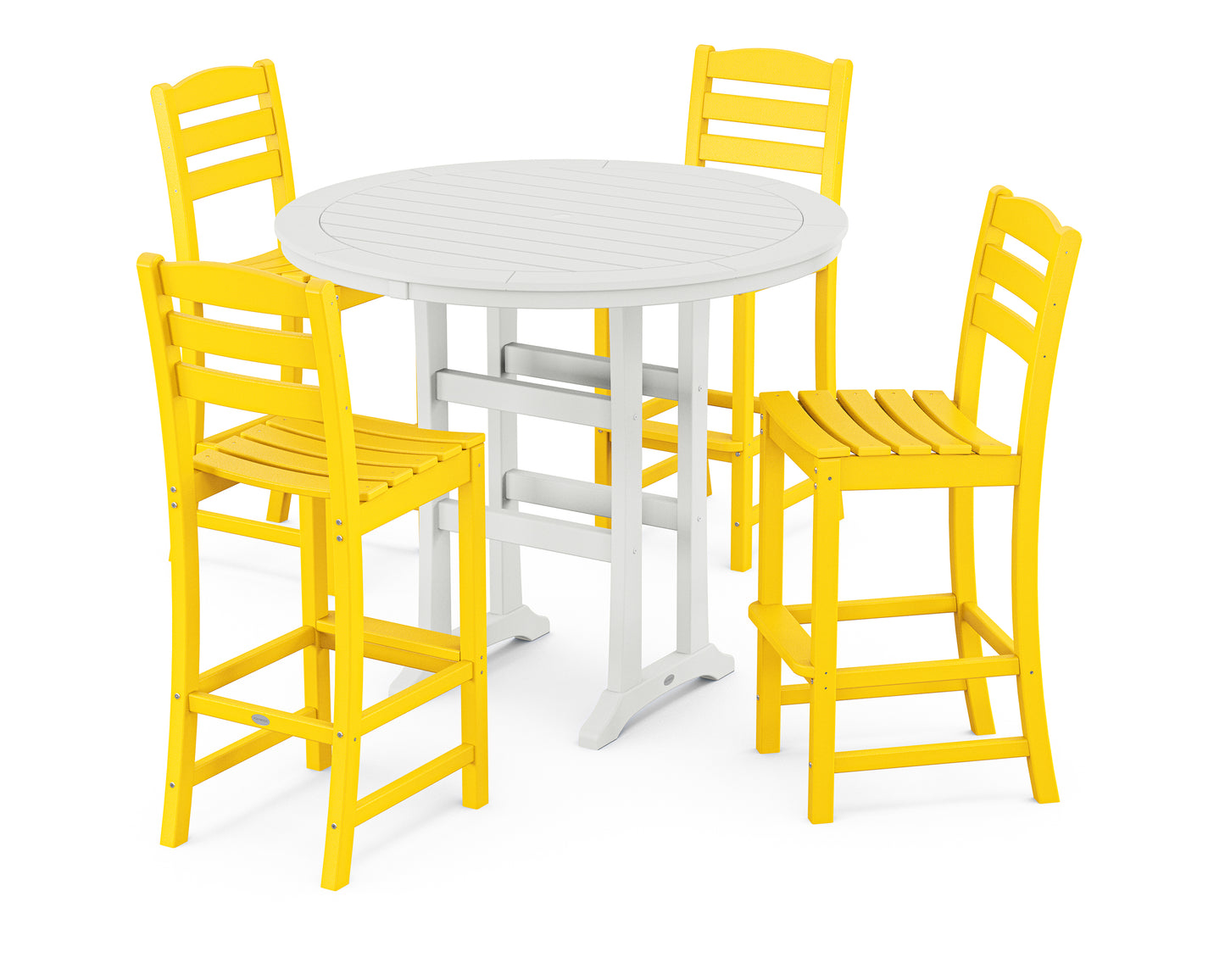 La Casa Caf‚ 5-Piece Side Chair Bar Dining Set