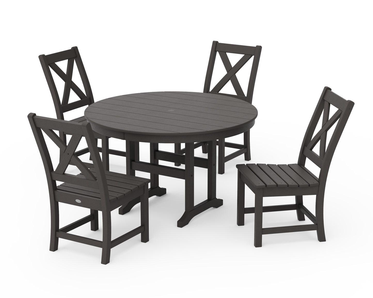 Braxton Side Chair 5-Piece Round Dining Set