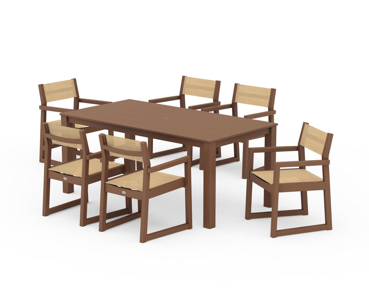 EDGE Sling Arm Chair 7-Piece Parsons Dining Set