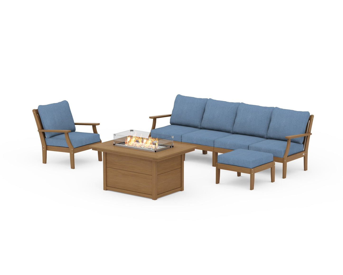 Braxton Sectional Lounge and Fire Pit Set
