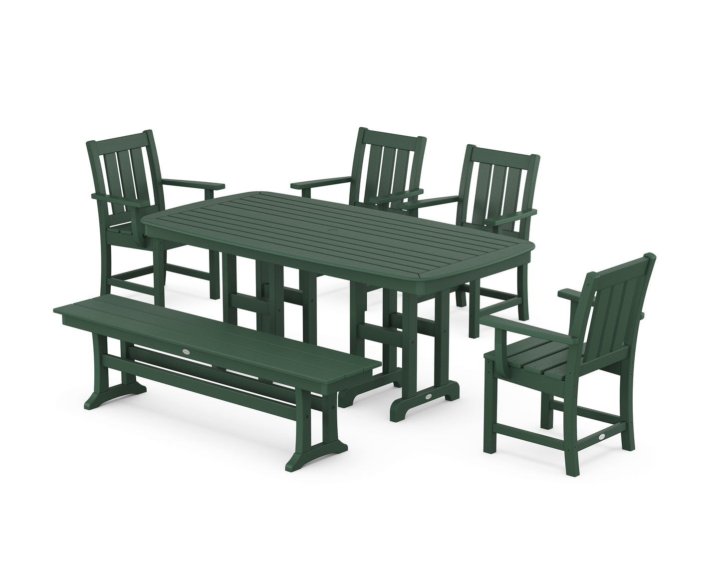 Oxford 6-Piece Dining Set with Bench