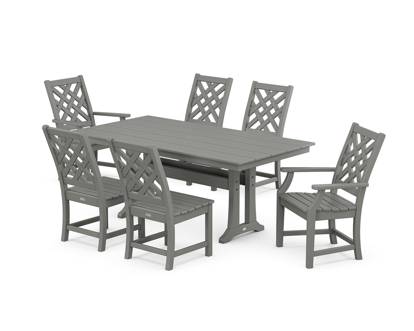 Wovendale 7-Piece Farmhouse Dining Set with Trestle Legs