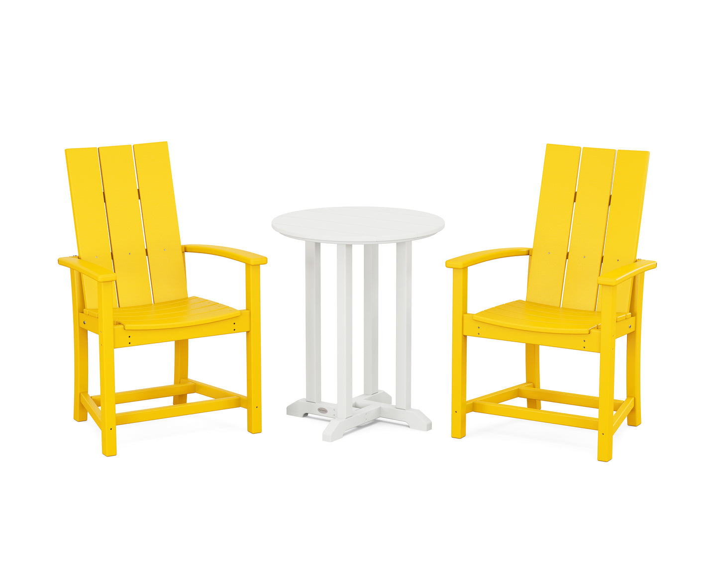 Modern Adirondack 3-Piece Round Farmhouse Dining Set