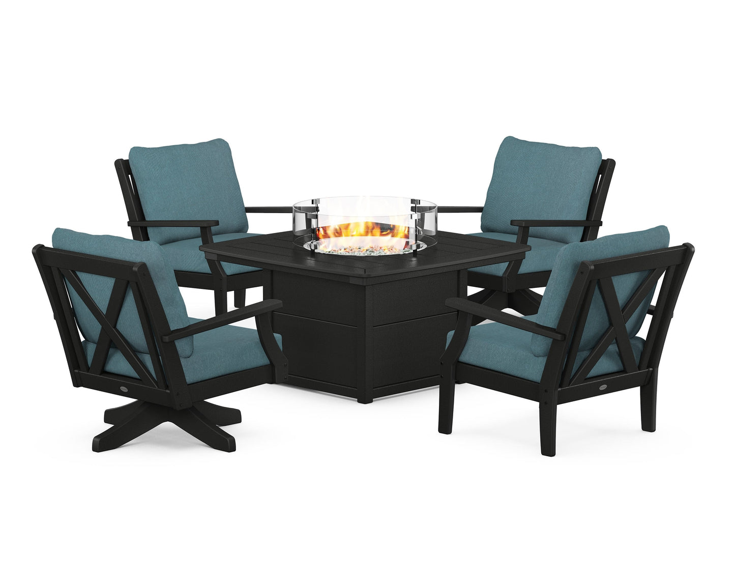 Braxton 5-Piece Deep Seating Set with Fire Table