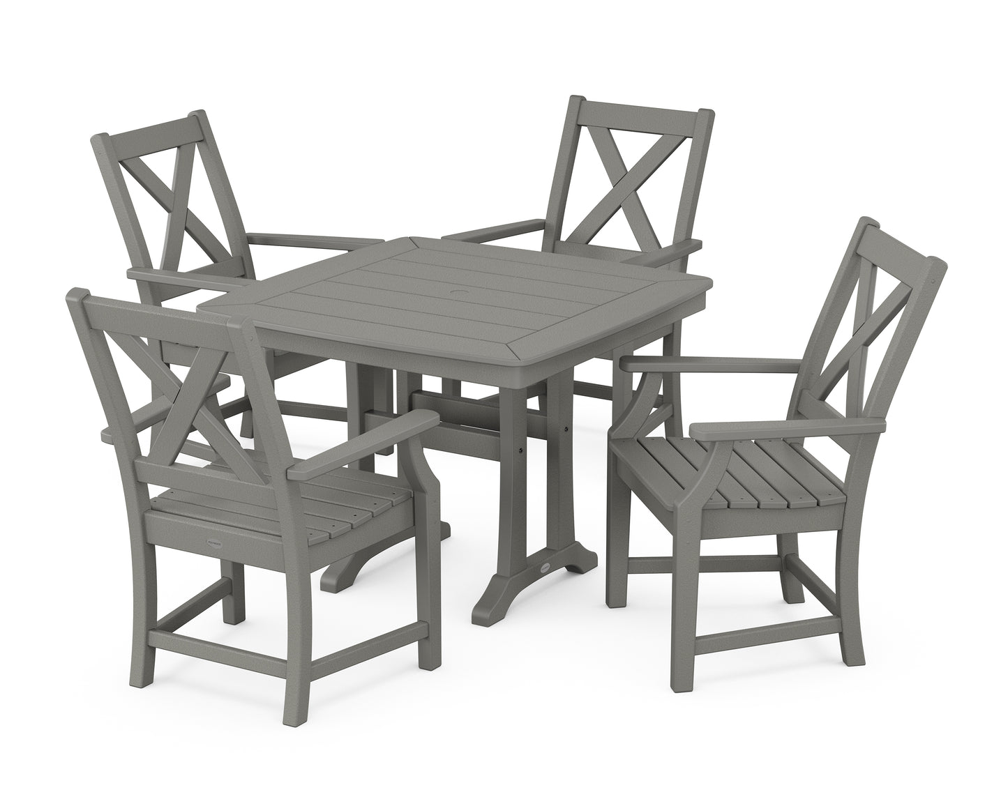 Braxton 5-Piece Dining Set with Trestle Legs